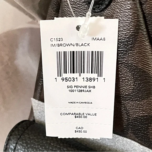 Coach Pennie Shoulder Bag In Signature Canvas - Picture 9 of 9